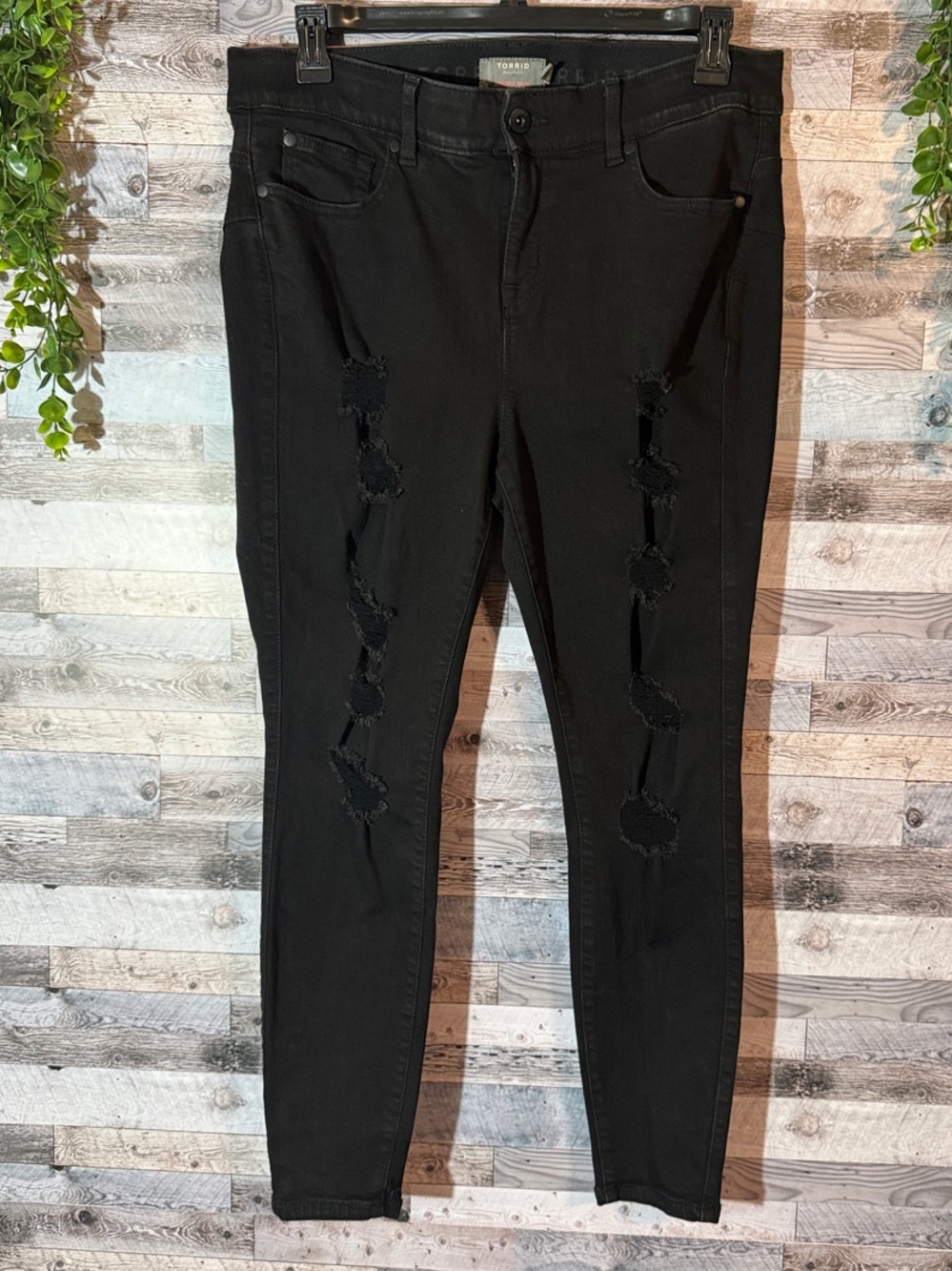 torrid Black Ripped Skinny Jeans